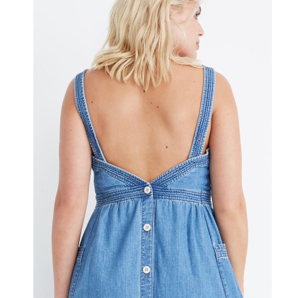 *ISO* Madewell Denim Apron Midi Dress